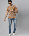 Shop Men's Printed Bowling Collar Shirt-Full