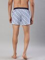 Shop Pack of 2 Men's Blue & White Printed Knited Boxers