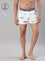 Shop Pack of 2 Men's Blue & White Printed Knited Boxers-Front
