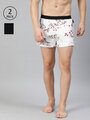 Shop Pack of 2 Men's Printed Knitted Boxers-Front