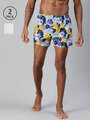 Shop Pack of 2 Men's Printed Woven Boxers-Front
