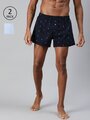 Shop Pack of 2 Men's Printed Woven Boxers-Front