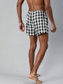 Shop Pack of 2 Men's Black & White Checked Woven Boxers-Design