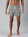 Shop Pack of 2 Men's Black & White Checked Woven Boxers