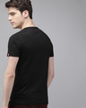 Shop Printed Men Round Neck Black T-Shirt-Design