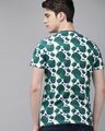 Shop Printed Men Round Neck Green T-Shirt-Design