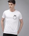 Shop Printed Men Round Neck White T-Shirt-Front