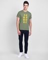Shop The Best Way Out Half Sleeve T-Shirt Moss Green-Full