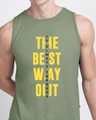 Shop The Best Way Out Vest Moss Green-Front