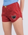 Shop Women's Red The Cat Side Printed Boxer Shorts-Design