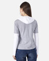 Shop Color Block Women's Hooded Neck T-shirt-Full