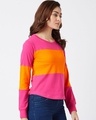 Shop Color Block Women's Round Neck T-shirt-Design