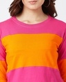 Shop Color Block Women's Round Neck T-shirt