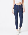 Shop Women's Dark Blue Dark Wash Jeans-Front