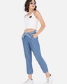 Shop Women's Blue Denim Straight fit Trousers