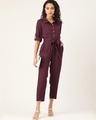 Shop Women's Maroon Basic jumpsuit