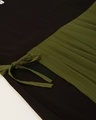 Shop Women Olive Green And Black Colourblocked Woven A Line Dress-Full