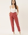 Shop Women's Rust Orange High-rise Trousers