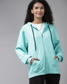 Shop Cute Baby Blue Oversized Hoodie with Zipper-Front