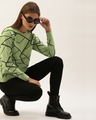 Shop Uber Street Abstract Sweatshirt in Green