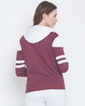 Shop Women's Maroon Colorblocked Cut & Sew Hoodie-Design