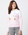 Shop Cute Bunny Inspired Hoodie in Pink-Front