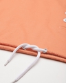 Shop Peach Cropped Hoodie with Buttons