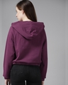 Shop Purple Cropped Hoodie with Buttons-Design