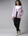 Shop Cute Lilac Oversized Hoodie with Zipper