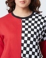 Shop Chess Board Sweatshirt in Red