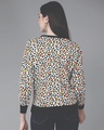 Shop Women's White Cheetah Print Fleece Sweatshirt-Design