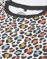 Shop Women's White Cheetah Print Fleece Sweatshirt-Full