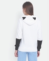 Shop Women's White Colorblocked Moo Ears Inspired Hoodie-Design