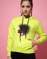 Shop Women's Yellow Graphic Printed Sweatshirt-Front