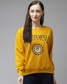 Shop Classic California Oversized Sweatshirt in Mustard-Front