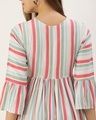 Shop Women White And Pink Striped Woven Wrap Dress