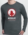 Shop The Rogue Ninja Full Sleeve T-Shirt Nimbus Grey-Front