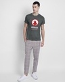 Shop The Rogue Ninja Half Sleeve T-Shirt Nimbus Grey-Full