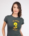 Shop The Snuggle Is Real Half Sleeve T-Shirt (TWL)-Front