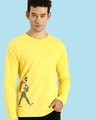 Shop Men's Yellow The Traveller Graphic Printed T-shirt-Front