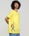 Shop Men's Yellow The Traveller Graphic Printed T-shirt-Front