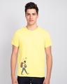Shop The traveller Half Sleeve T-Shirt Pastel Yellow-Front