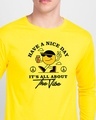 Shop The Vibe Full Sleeve T-Shirt Pineapple Yellow 