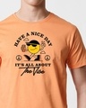 Shop The Vibe Half Sleeve T-Shirt Mock Orange 