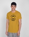 Shop The Vibe Half Sleeve T-Shirt Mustard Yellow -Front
