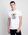 Shop The Vibe Half Sleeve T-Shirt White-Front