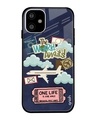 Shop The World Awaits Printed Premium Glass Cover for iPhone 11 (Shock Proof, Lightweight)-Front