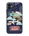 Shop The World Awaits Printed Premium Glass Cover for iPhone 12 (Shock Proof, Lightweight)-Front