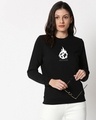 Shop The World Is Burning  Fleece Sweatshirt Black-Front
