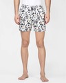 Shop Men's Beach Print Comfy Cotton Boxer Shorts-Front